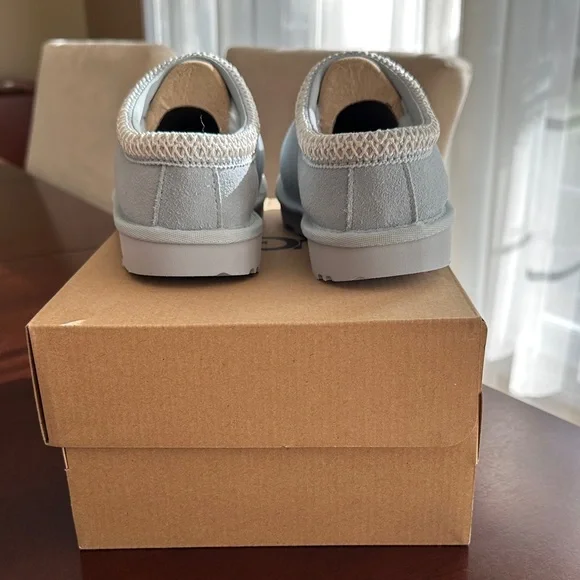 UGG Kids' Tasman II Light Gray / Blue Slippers - Picture 4 of 6